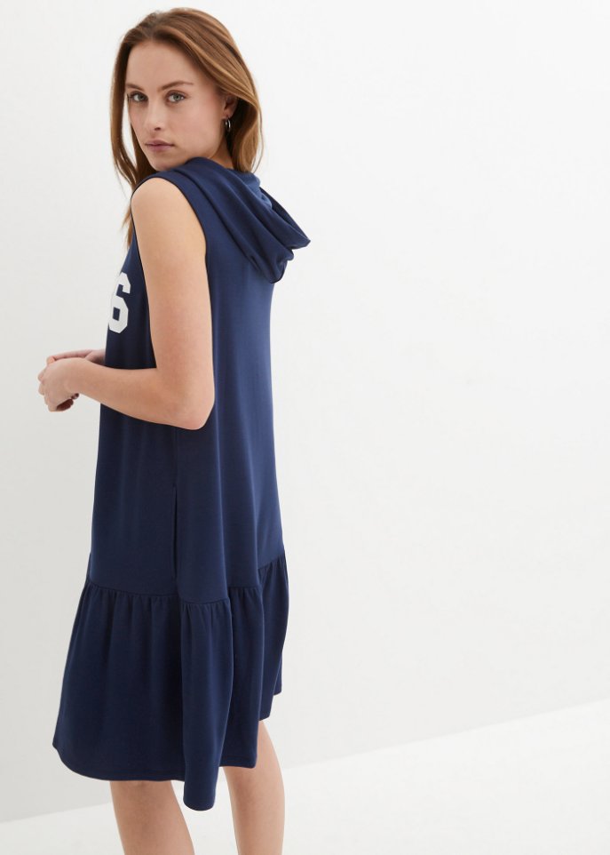 Kapuzen-Sweatkleid, ohne Arm