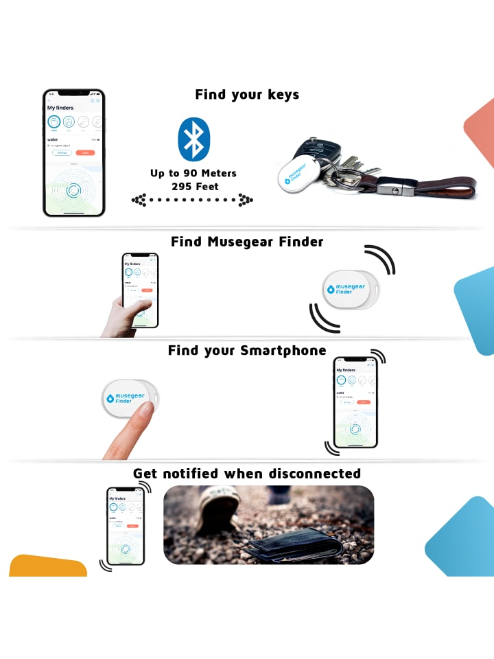 musegear Bluetooth-Schlüsselfinder 