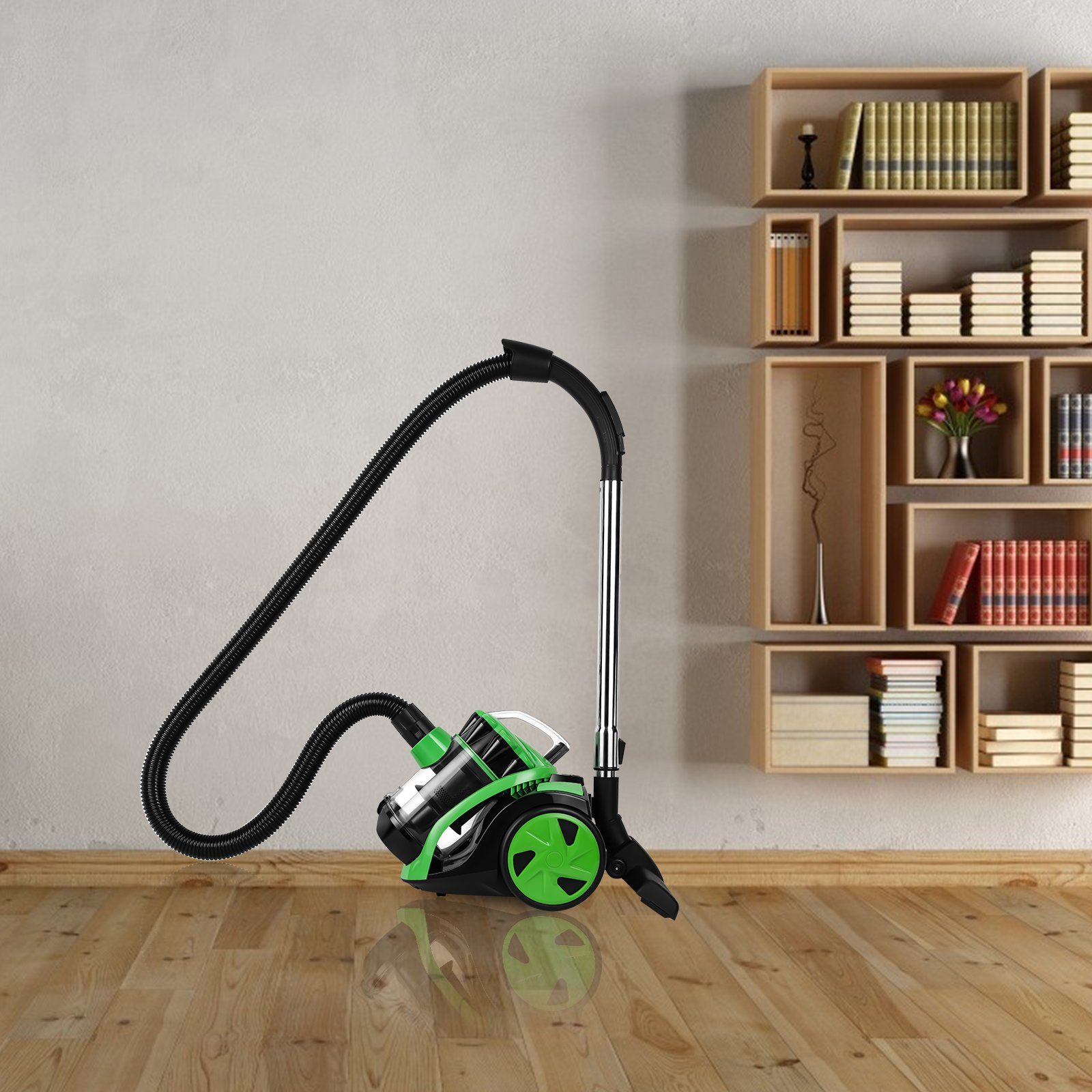 Clanmacy Bodenstaubsauger Staubsauger ohne Beutel, 3,0L Staubbehälter, inkl. Zusatzdüsen, Effizienter HEPA-Filter, 900 Watt Bodenstaubsauger Beutellos