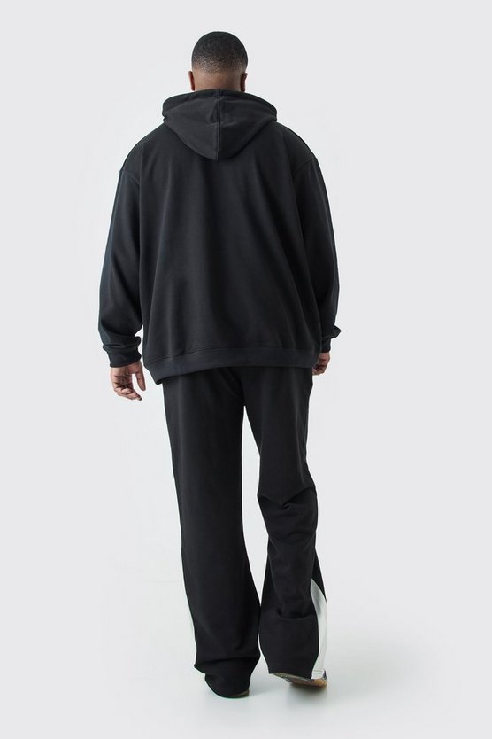 Plus Oversize Hoodie mit rohem Saum