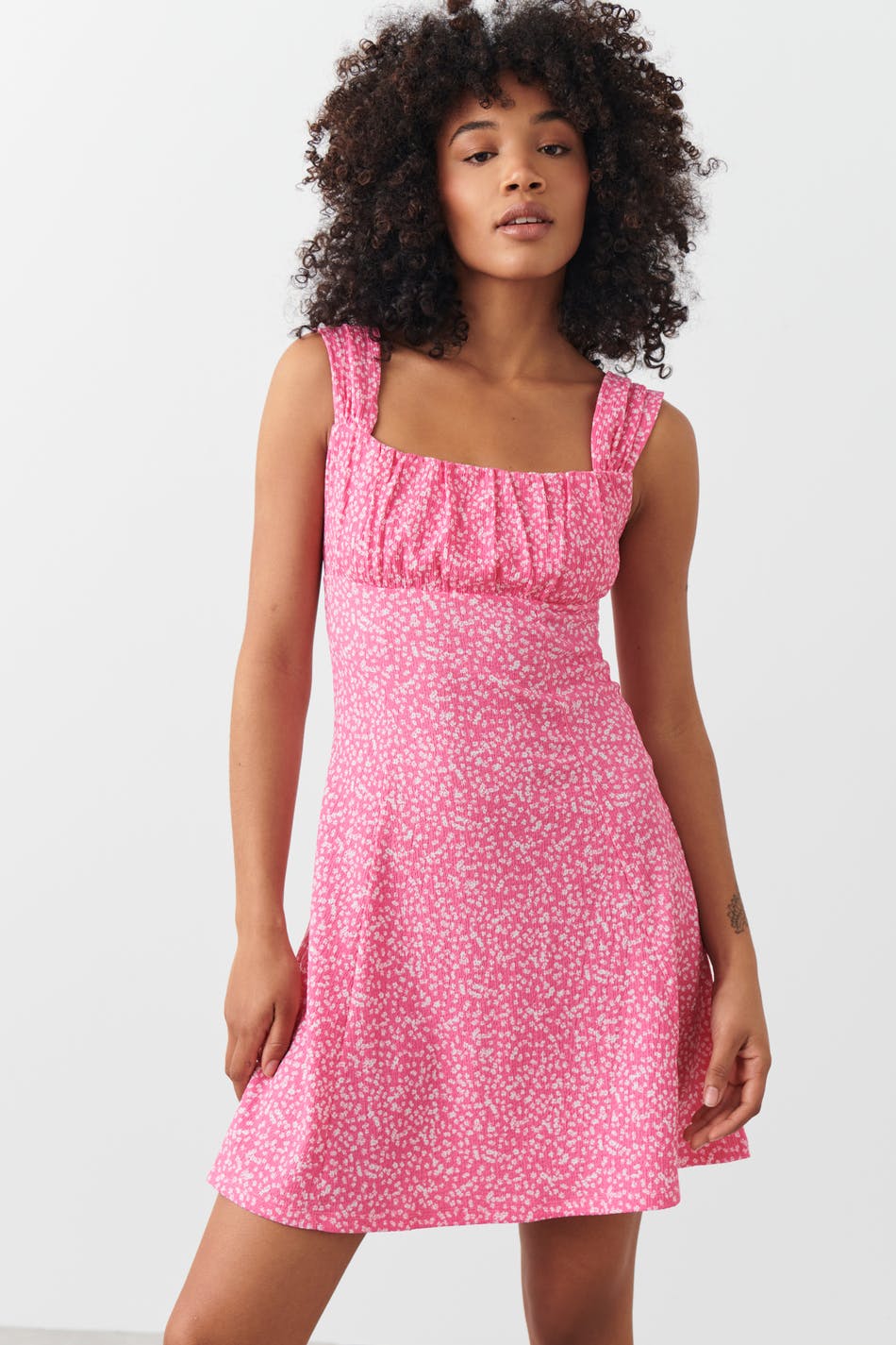 Ditsy mini dress