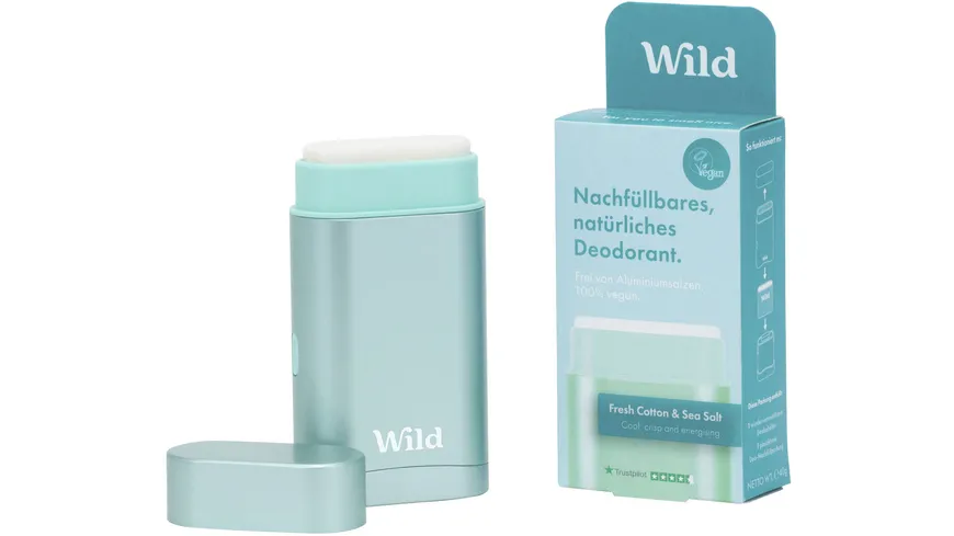 Wild Deodorant Fresh Cotton & Sea Salt Startpaket 40 g