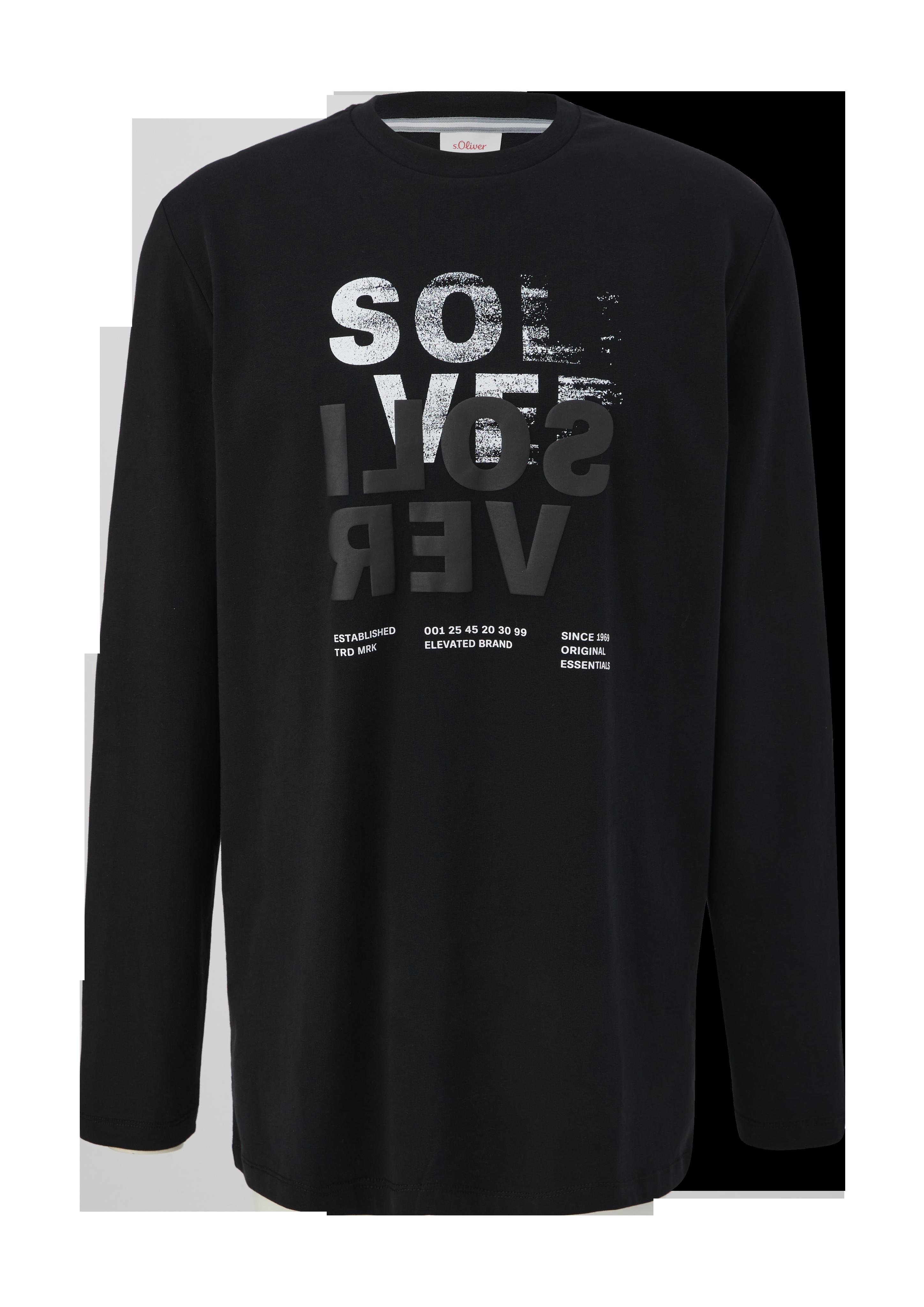 Longsleeve mit gummiertem Label-Print  2143325-99D1