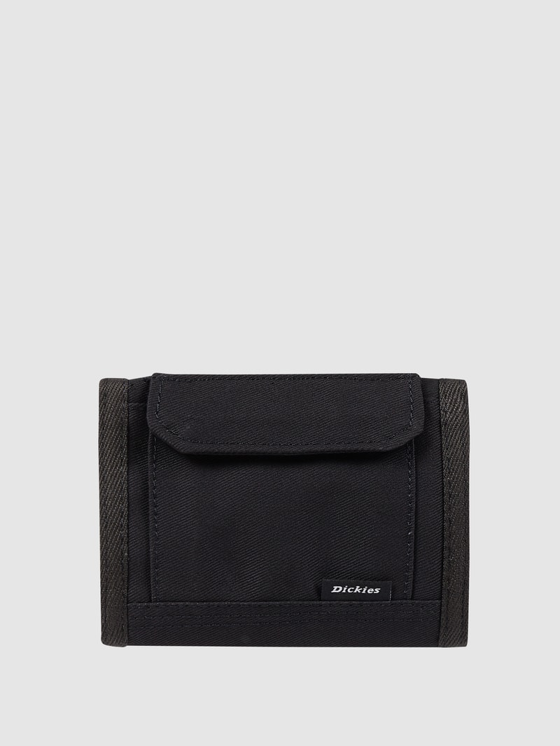 Portemonnaie mit Label-Detail Modell 'KENTWOOD' in schwarz