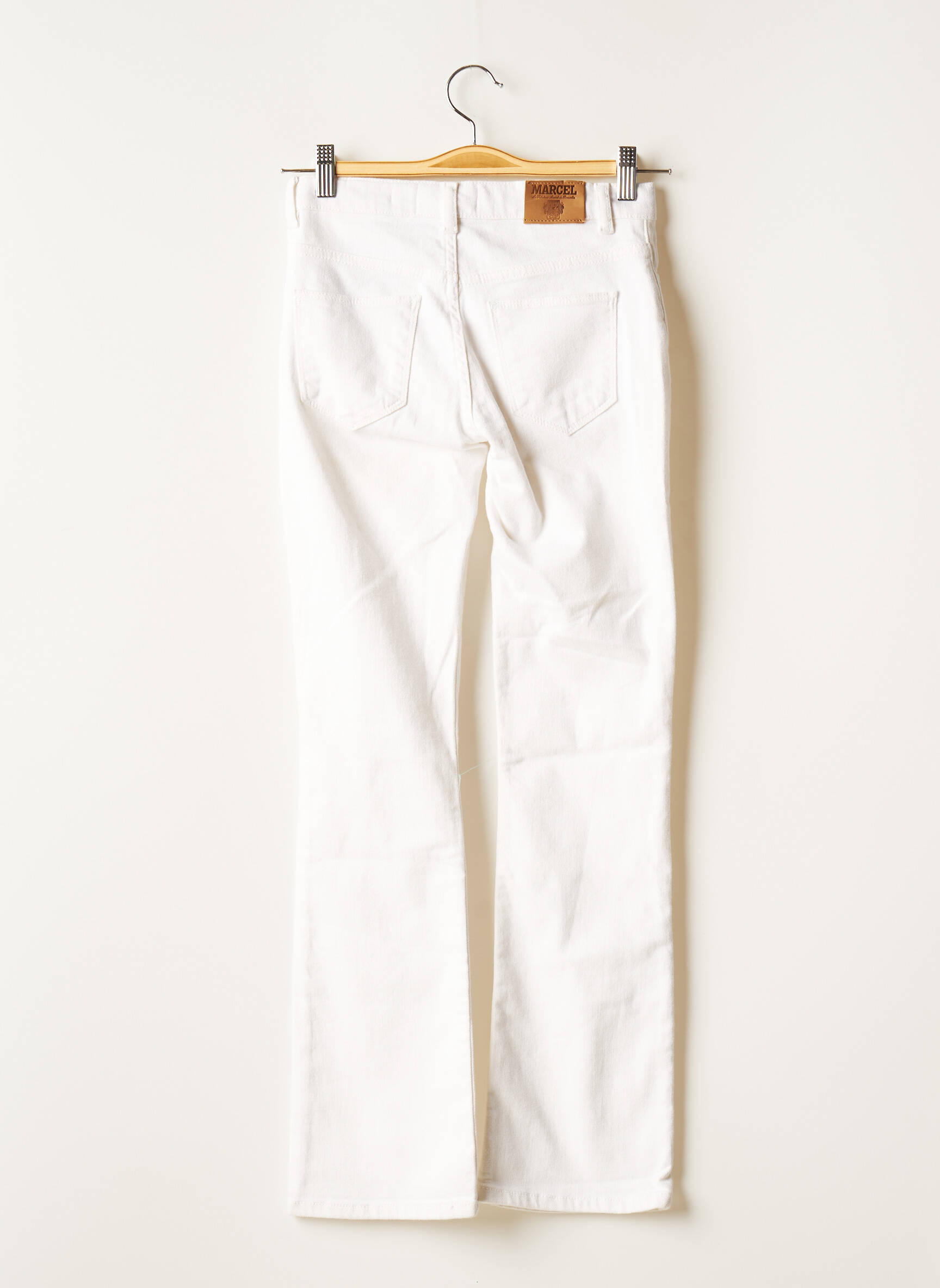 L Impeccable Marcel Pantalons Flare Fille couleur blanc