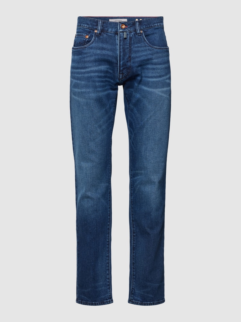 Jeans im 5-Pocket-Design Modell 'Lyon' in dunkelblau