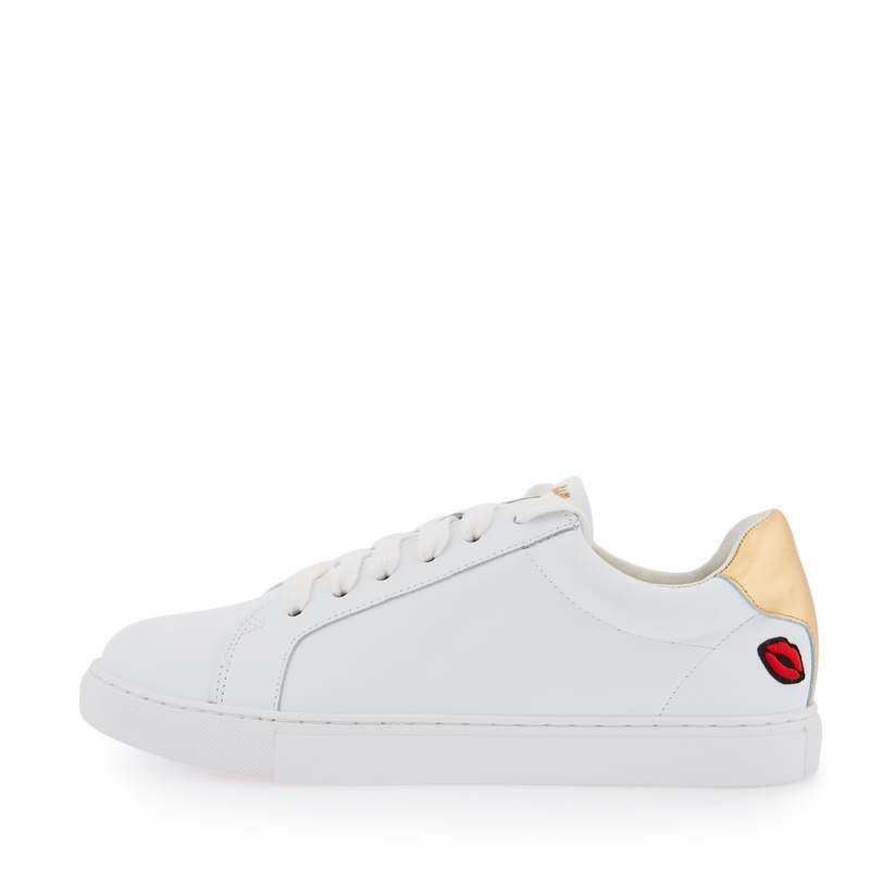 Baskets en cuir Simone petit amour or