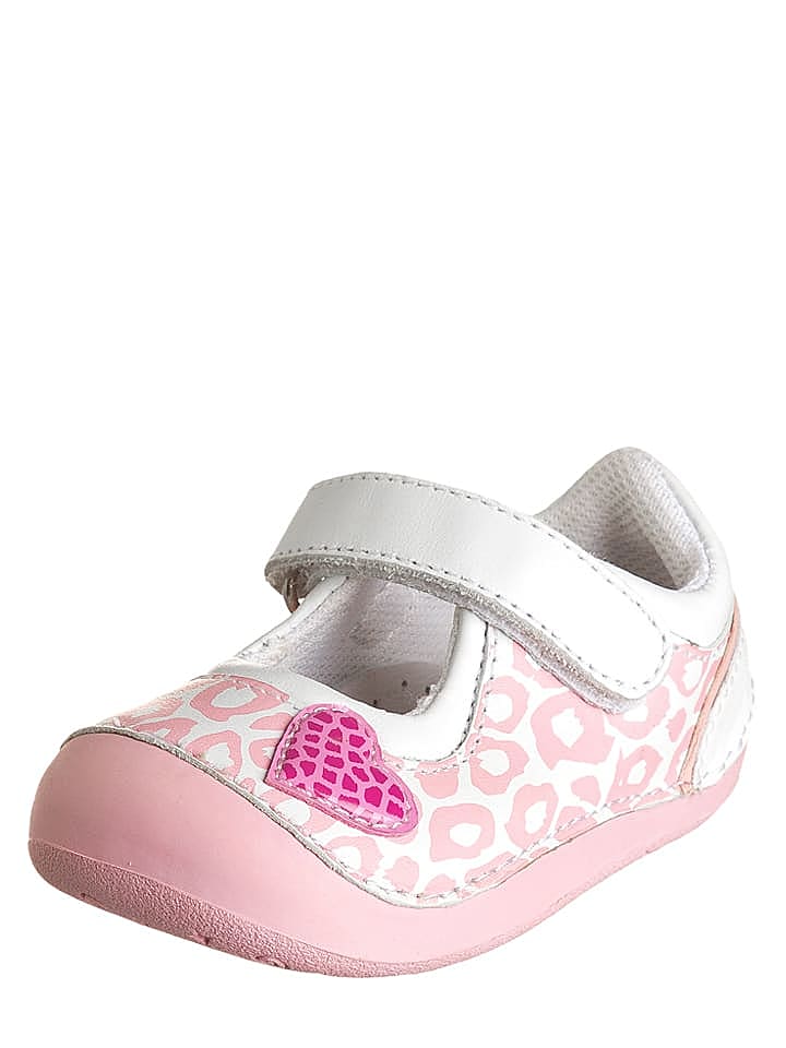 Lea Lelo Leder-Spangenballerinas in Weiß/ Rosa günstig kaufen 18