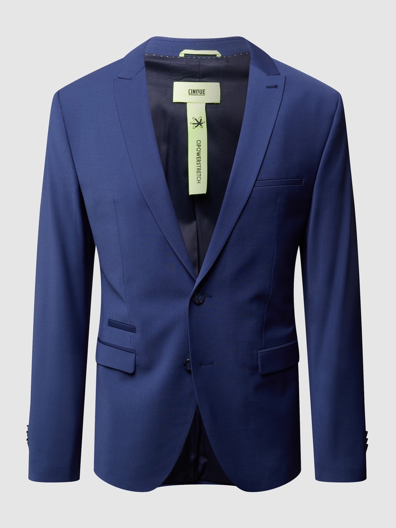 Slim Fit 2-Knopf-Sakko mit Stretch-Anteil Modell 'CiCastello' - 'CIPOWERSTRETCH' in royalblau