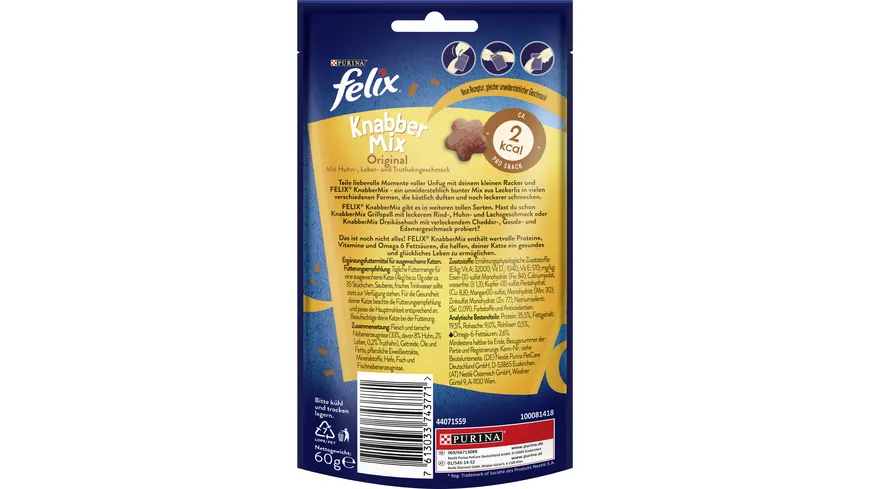 PURINA FELIX KnabberMix Original mit Huhn- 60 g
