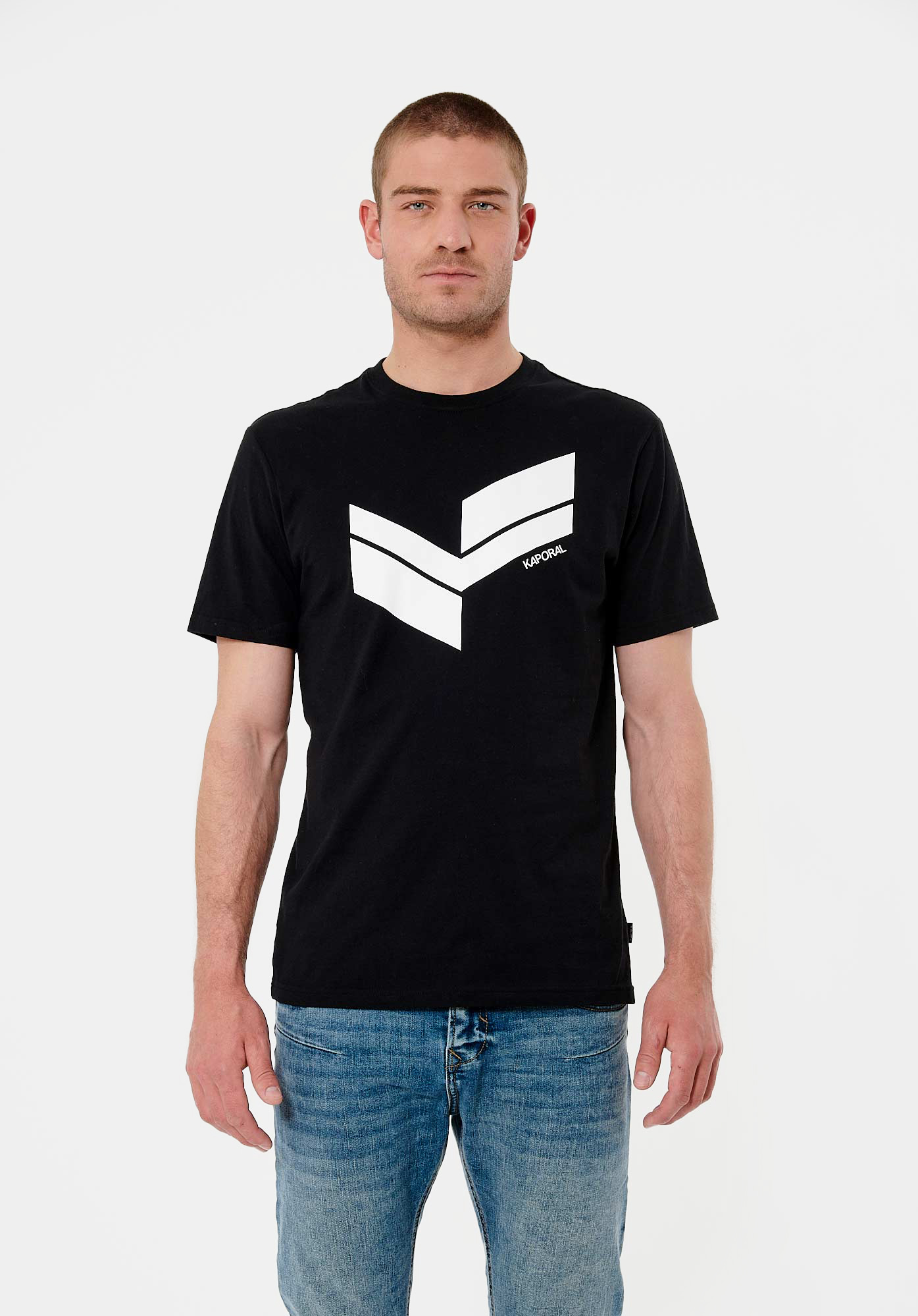 BRYZO  T-shirt noir homme 100% coton