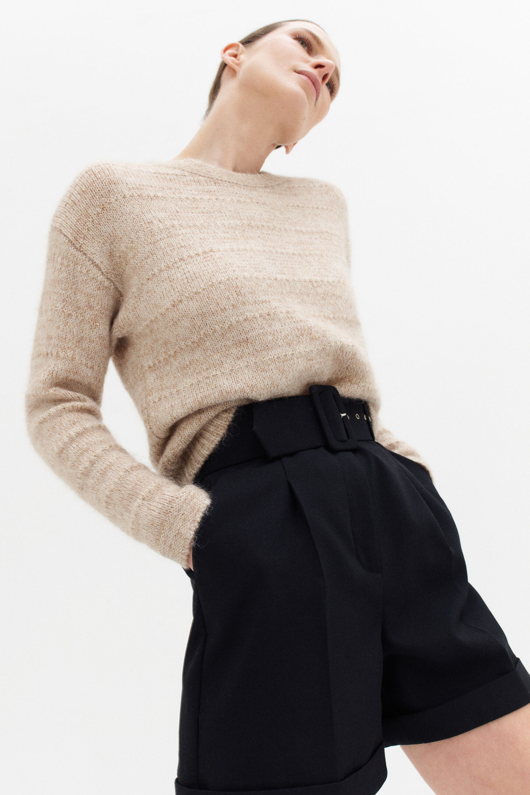 pull natalia camel femme