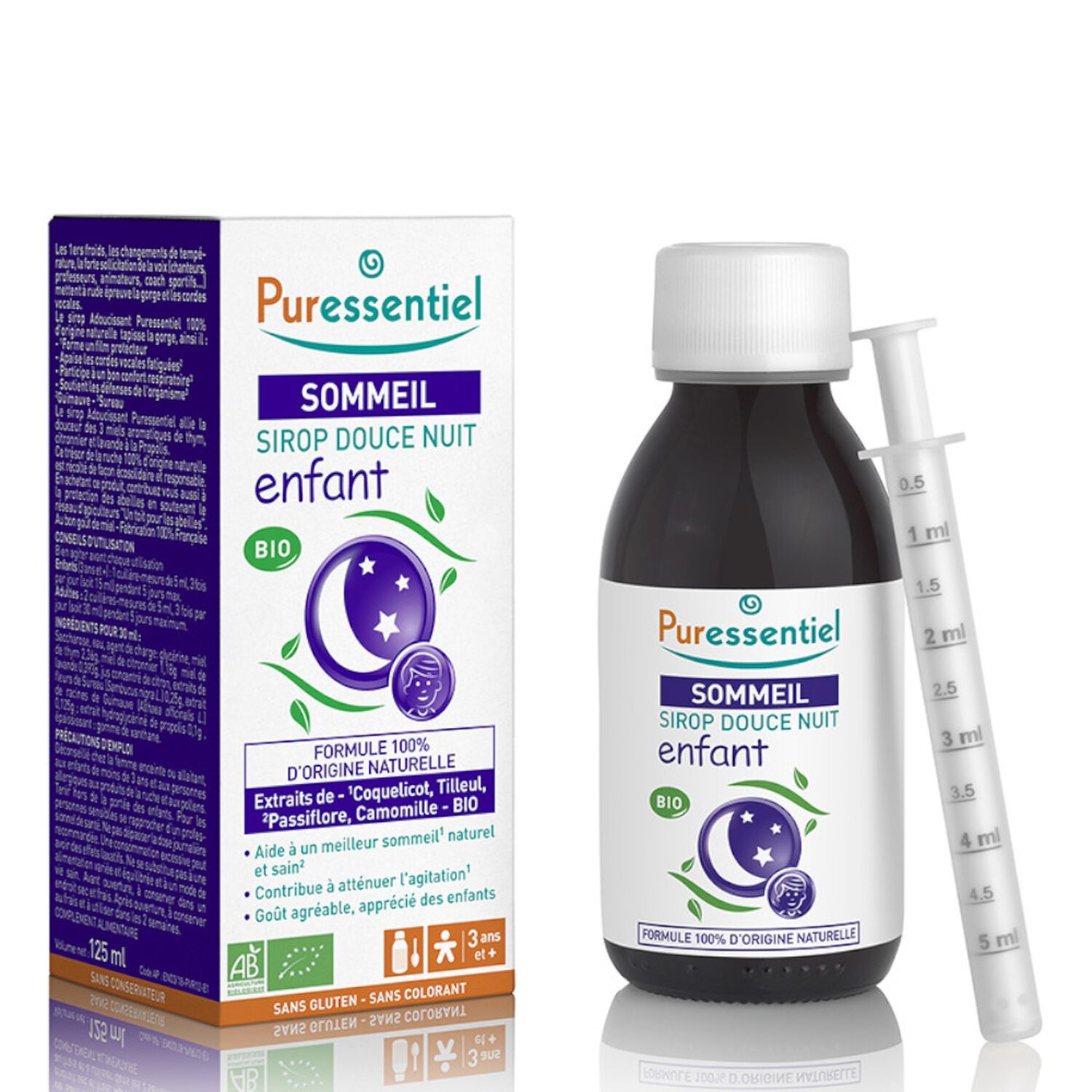 Puressentiel Sommeil Sirop Enfant Douce Nuit BIO* - 125 ml