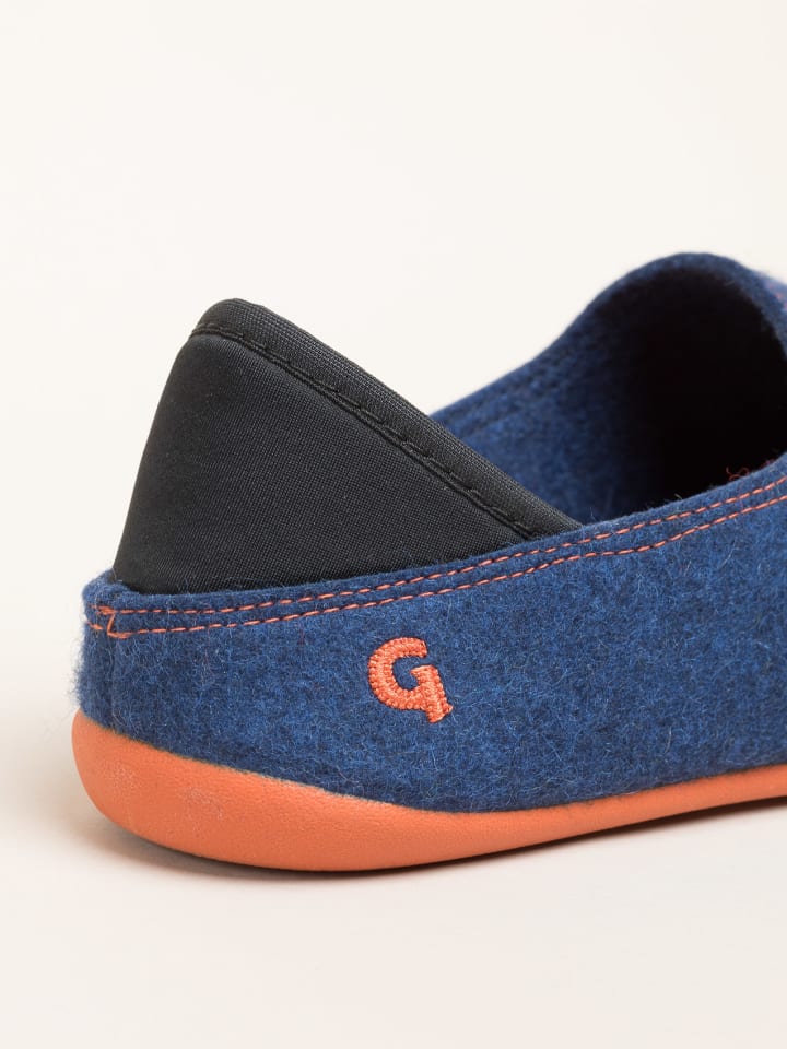 Gottstein Hausschuh Wool Slip-On in midnight/orange günstig kaufen