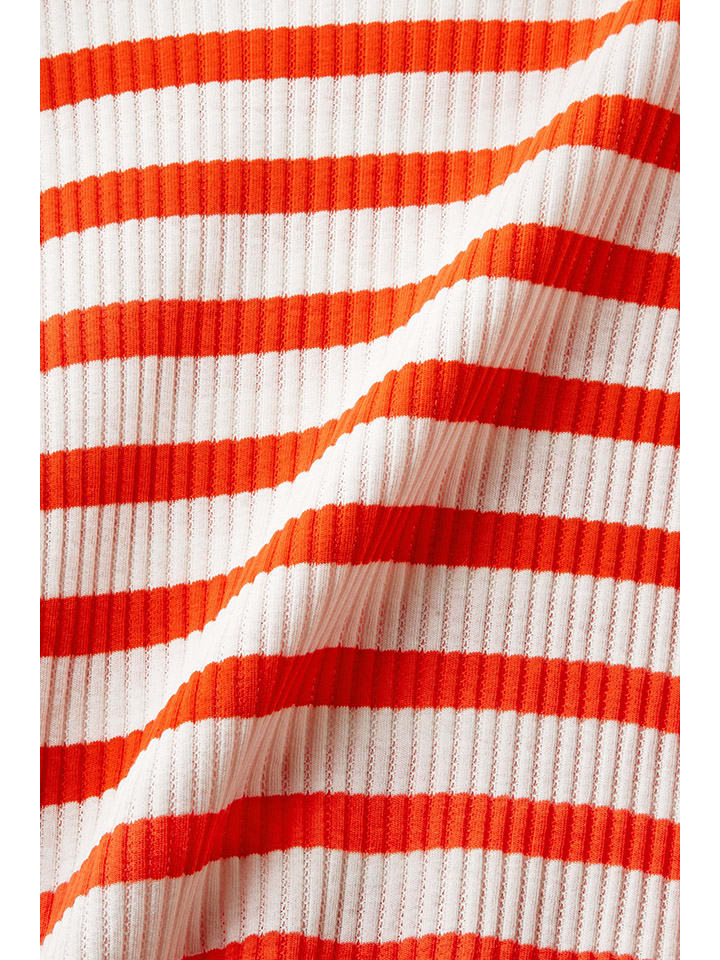 ESPRIT Shirt in Orange/ Weiß günstig kaufen
