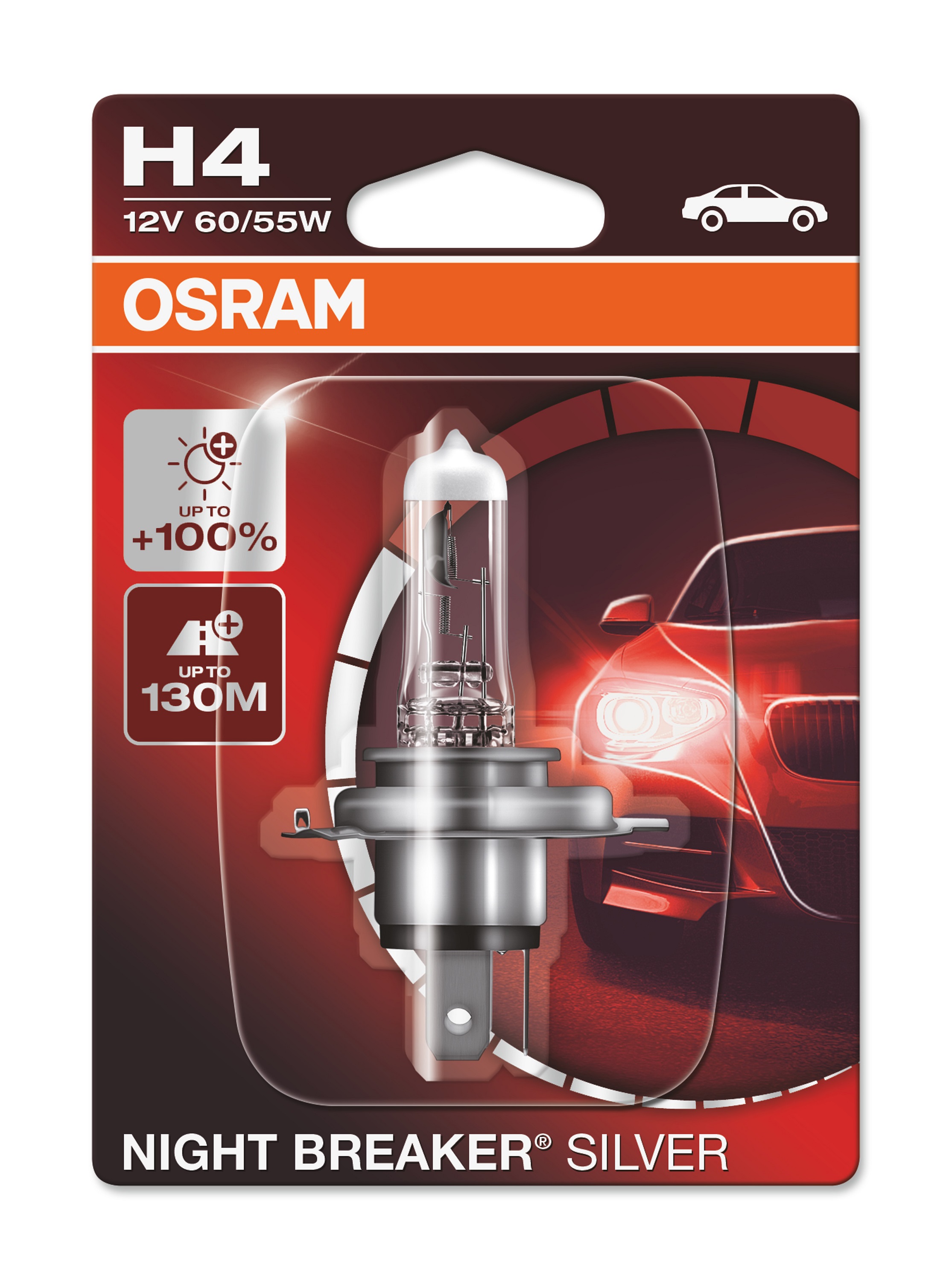OSRAM Night Breaker Silver H4 12 V 55/60 W, 1 Stück - ATU