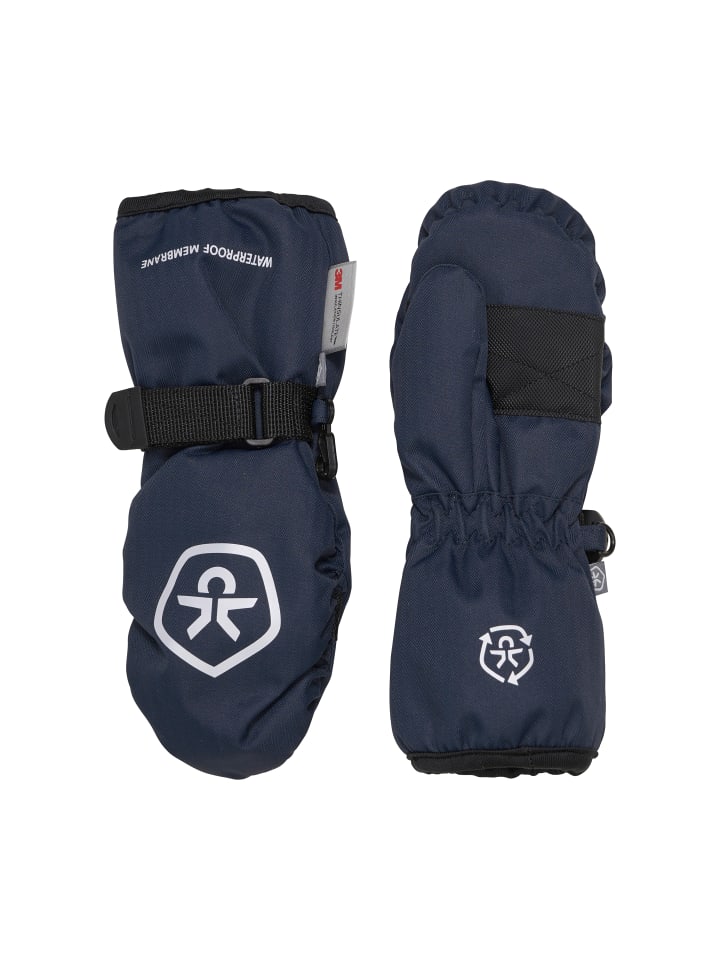Color Kids Skihandschuhe COMittens-Waterproof - 5459 5459 Verstellbare Handschuhe mit Logo in Blau günstig kaufen