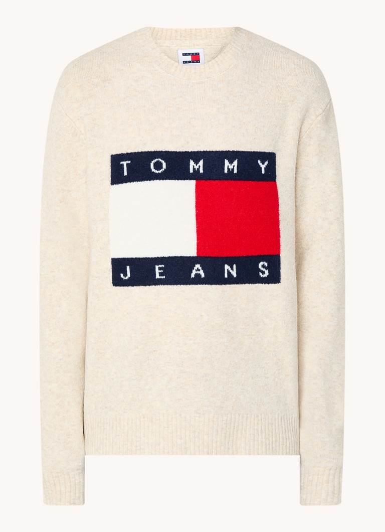 Tommy Hilfiger Fine-knit wool blend pullover with knitted-in logo