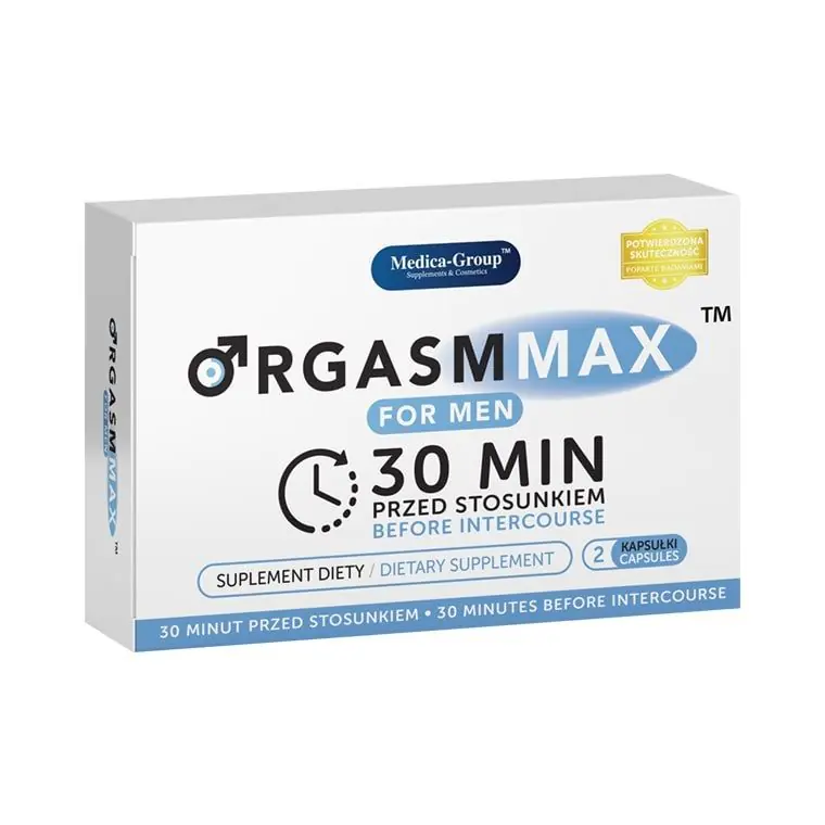 Orgasm Max For Men, Kosttilskud der understøtter øget potens og seksuel præstation hos mænd, Kapsler