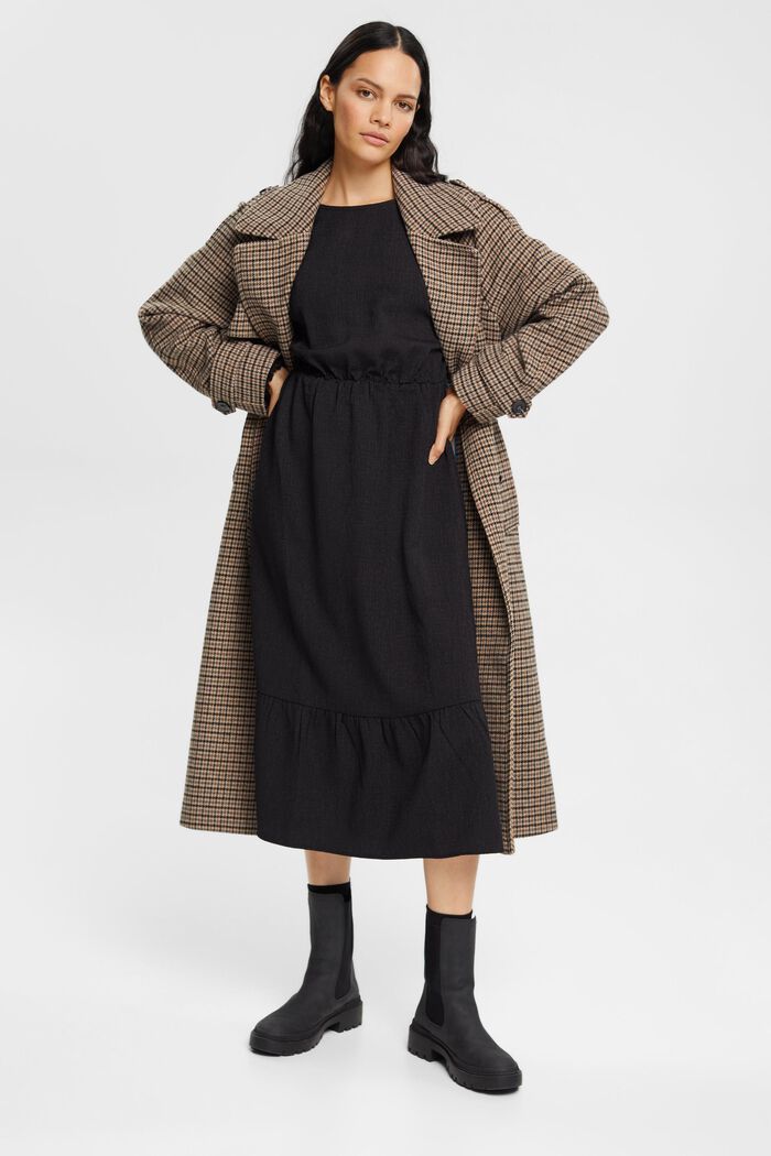 Midikleid mit Volants, LENZING™ ECOVERO™