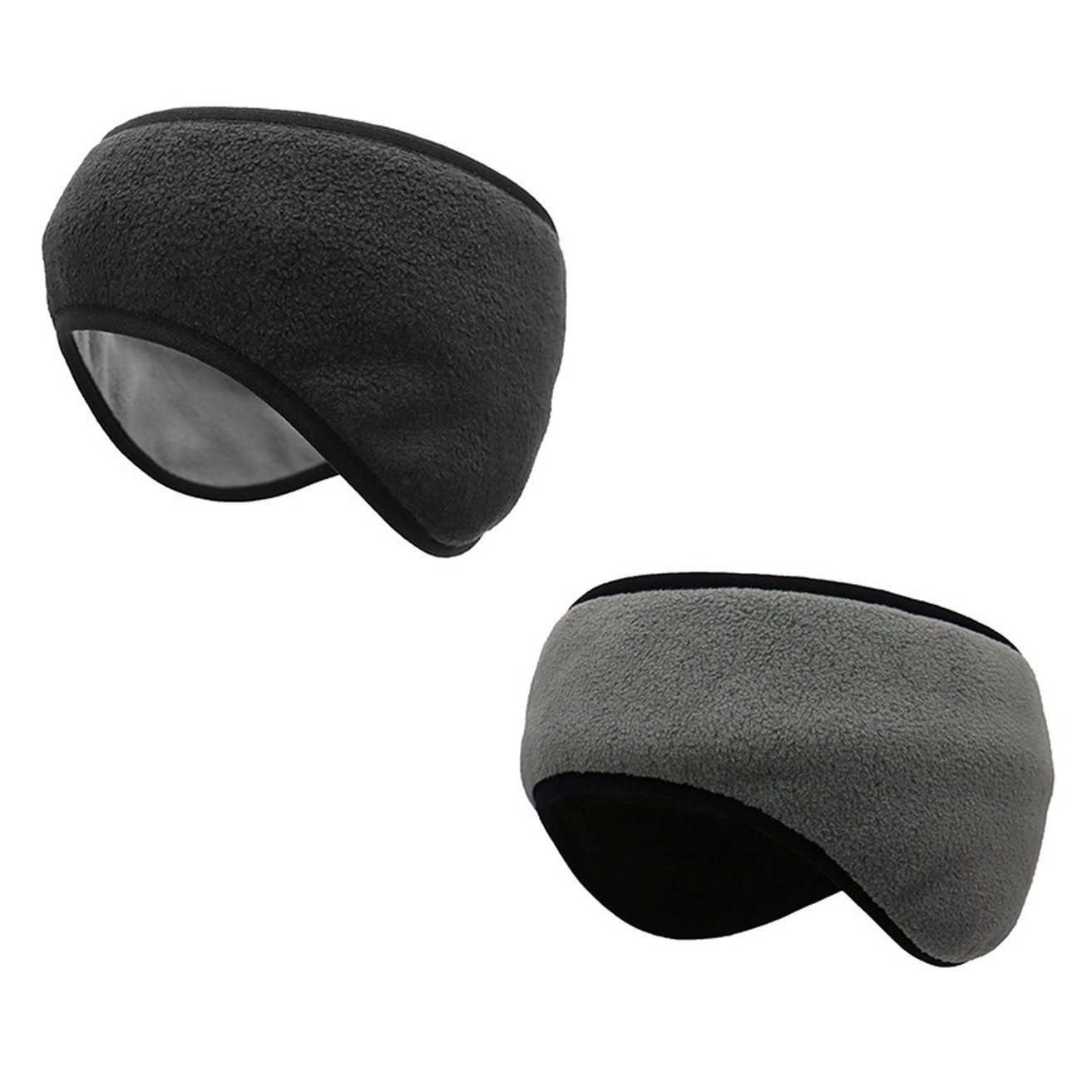 HOHEA H Haarband Thermo-Strick-Ohr-Stirnband, wendbares Stirnband, 1-tlg., Winter-Stirnbänder für Männer, Stirnbänder für Frauen, Gestricktes Stirnband mit Plüschfutter für den Herbst, Sport-Stirnband