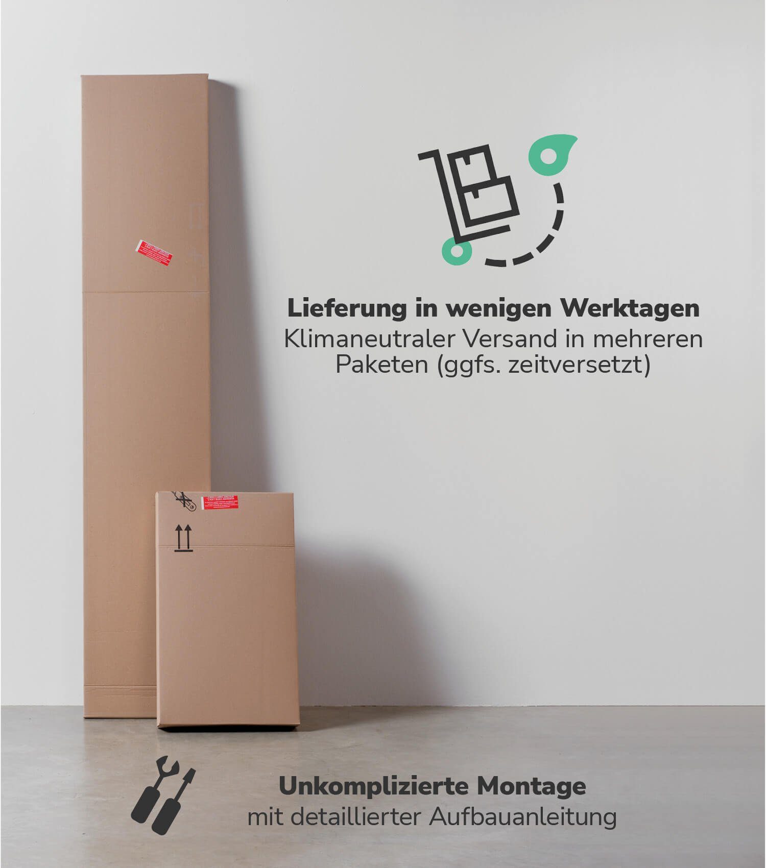 mokebo Mehrzweckschrank Der Lange (mit Staubsaugerfach) in Weiß, auch als Aktenschrank, Garderobenschrank oder Schuhschrank