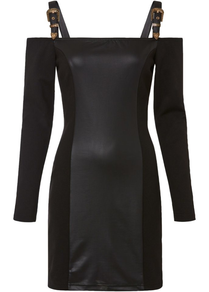 Lederimitat- Kleid