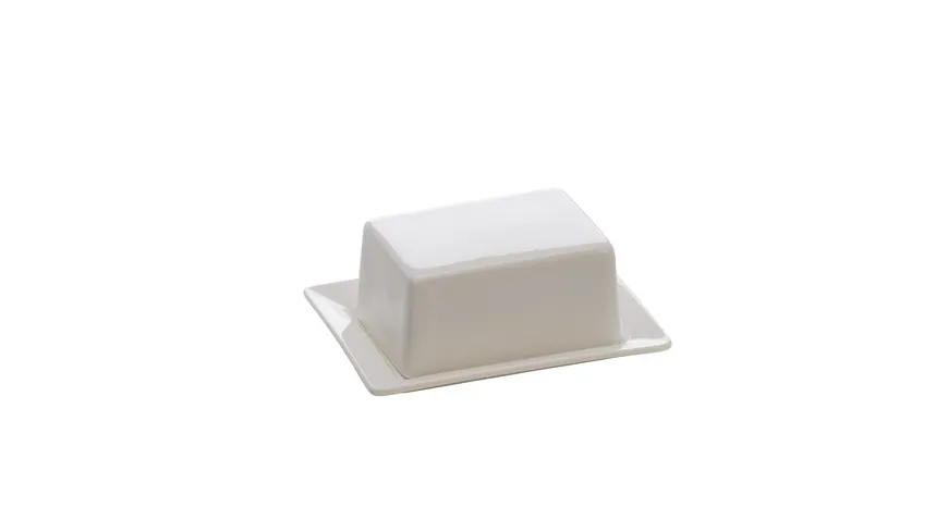 MAXWELL & WILLIAMS Kitchen Butterdose für 125g Butter, 13 x 10cm, Porzellan Weiß
