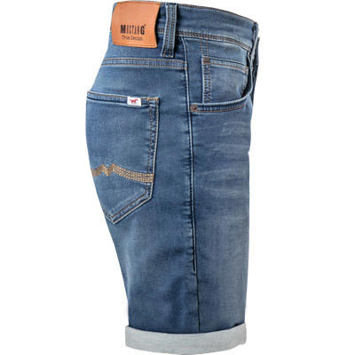 MUSTANG, Jeansshorts Chicago, Regular Fit, Baumwoll-Stretch, blau