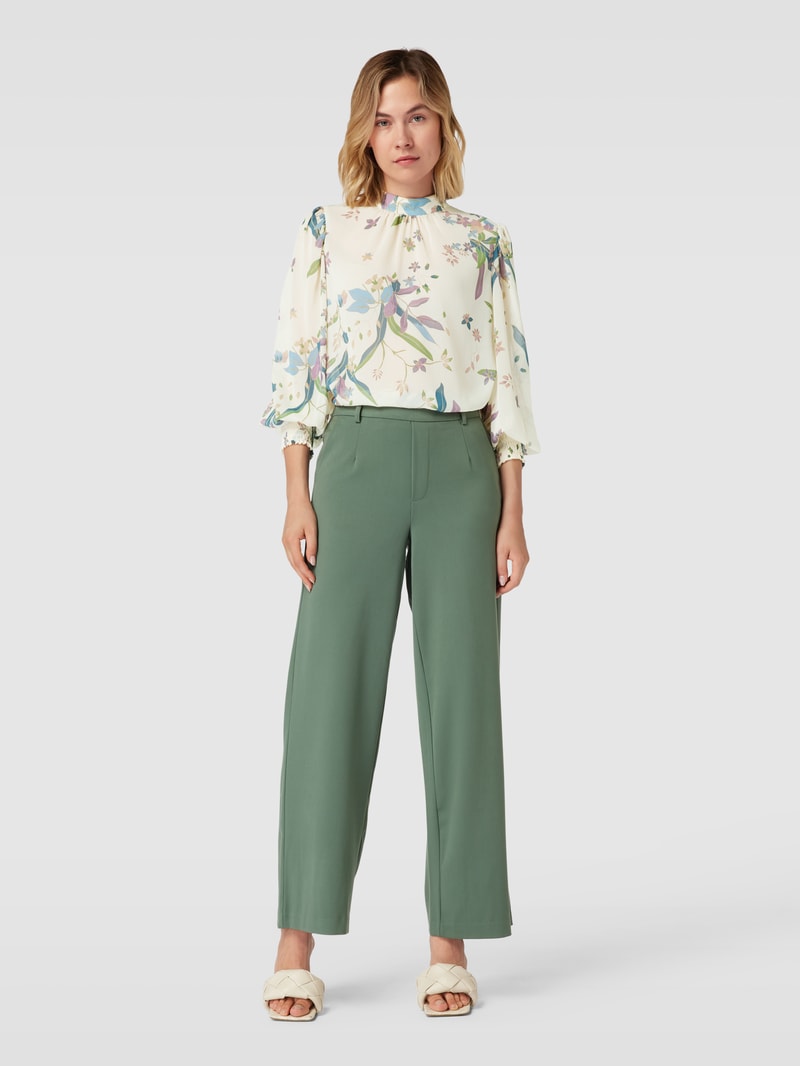 Bluse mit Allover-Print in ecru