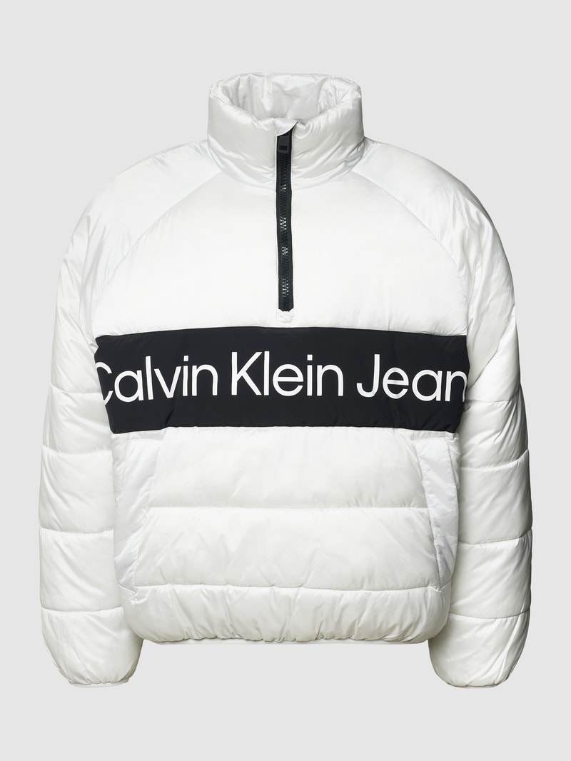 Parka mit Label-Print Modell 'INSTITUTIONAL' in offwhite