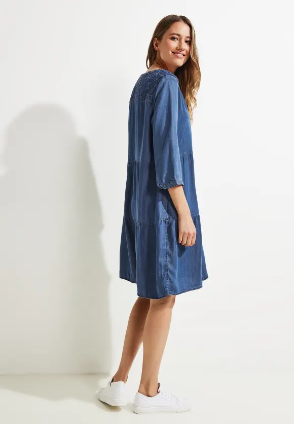 CECIL Lyocell Kleid mit Stickerei