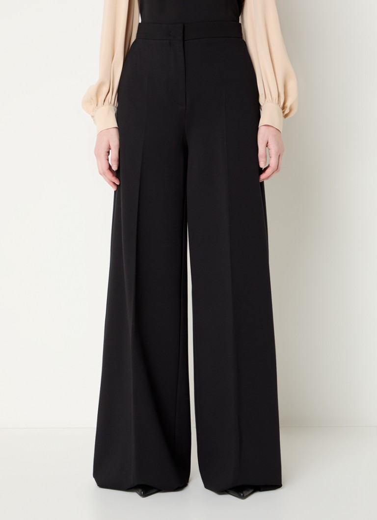 Pantaloni elastici Circolo cu talie înaltă și croială largă de la MaxMara