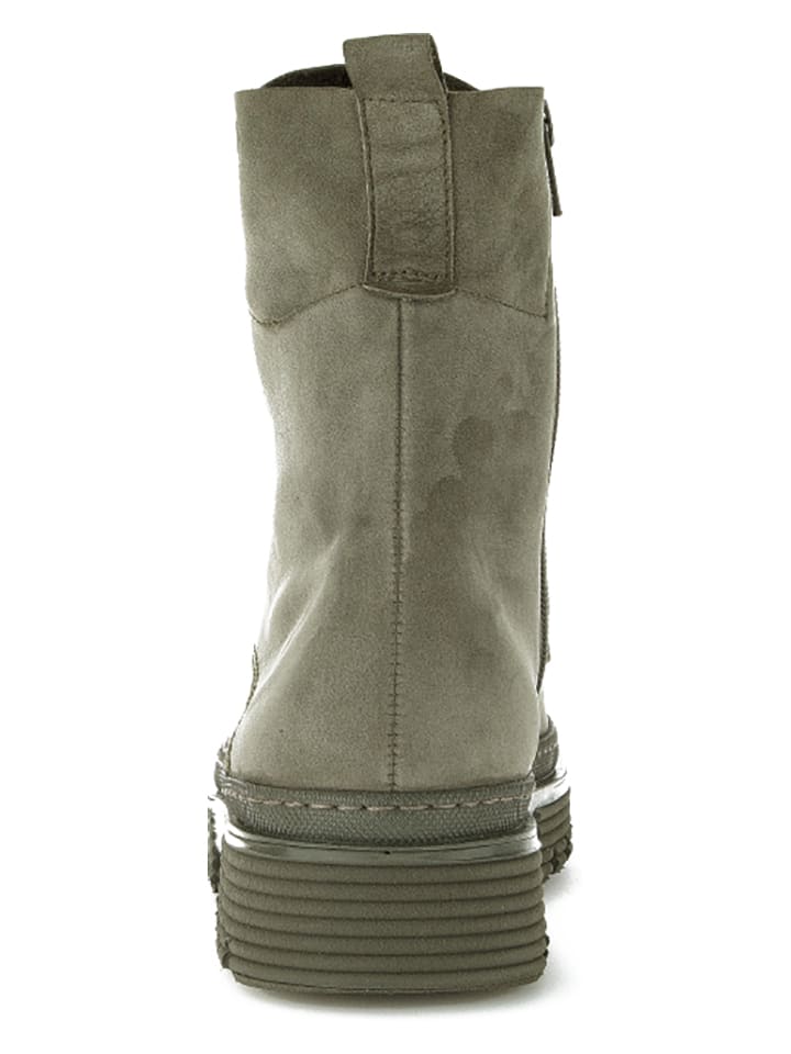 Gabor Leder-Boots in Khaki günstig kaufen