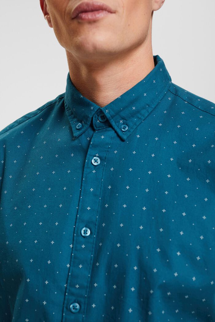 Button-Down-Hemd mit Micro-Print