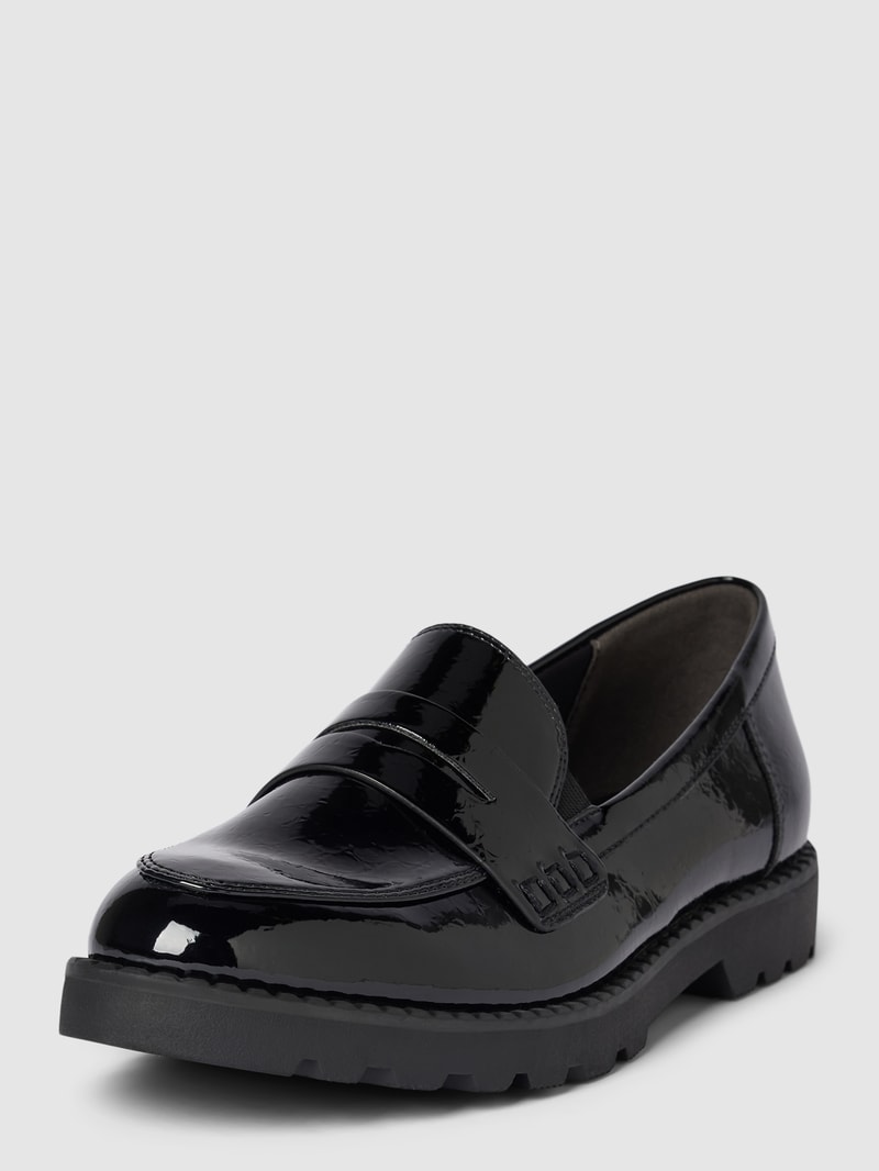 Penny-Loafer mit Schaftbrücke in schwarz