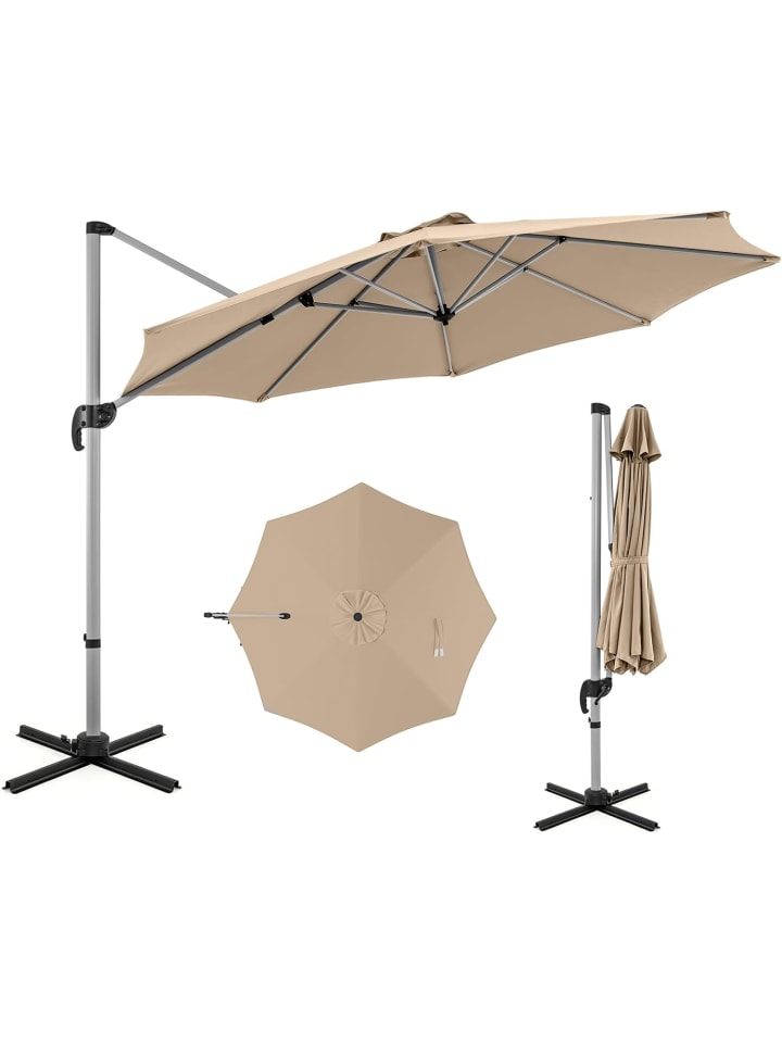 COSTWAY Sonnenschirm Ø330cm in Beige günstig kaufen onesize