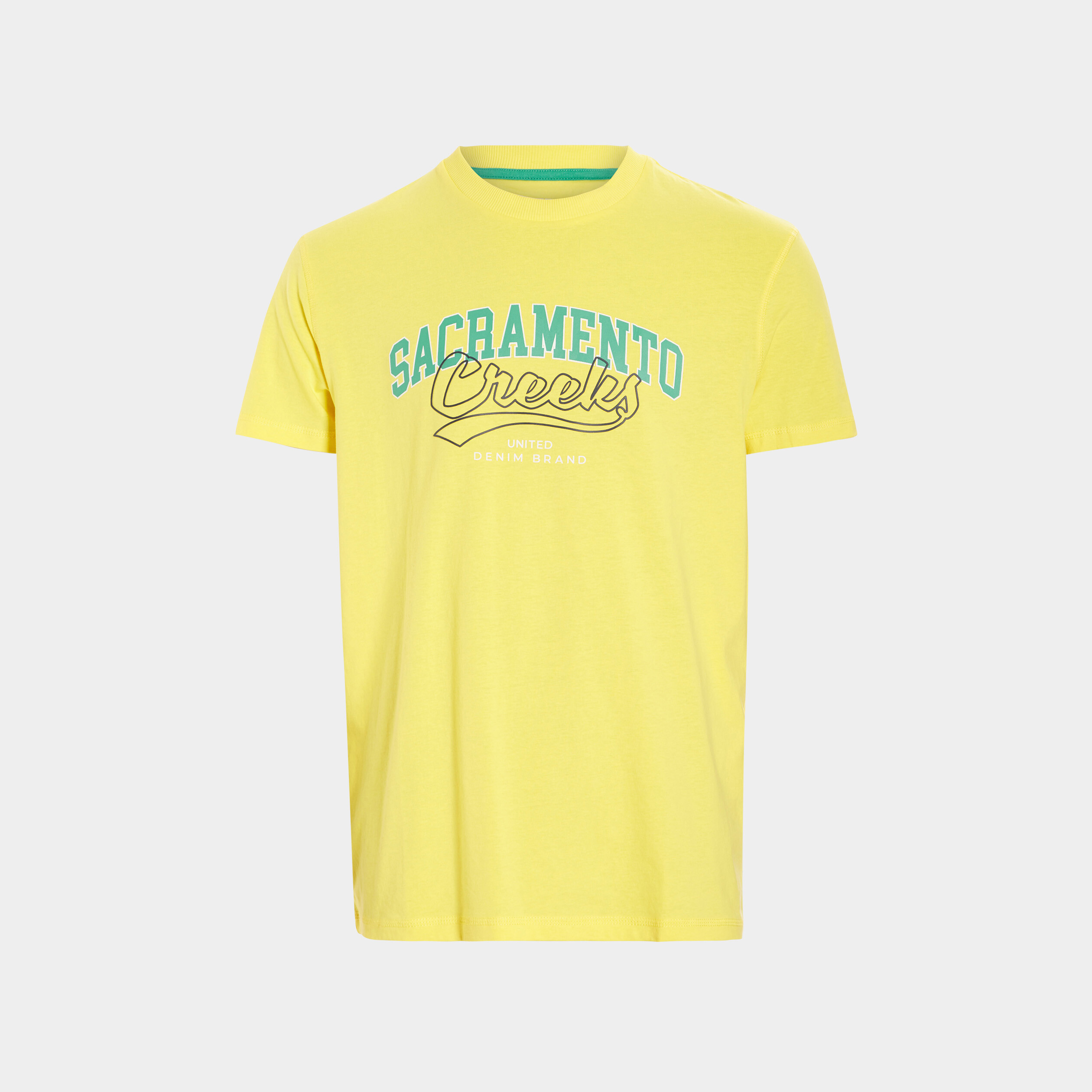 T-shirt manches courtes Creeks jaune citron homme | La Halle