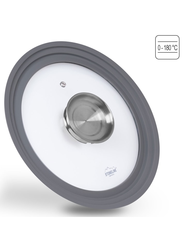Stoneline Universal Glasdeckel mit Aroma-Funktion in Grau | 24,26,28cm günstig kaufen onesize