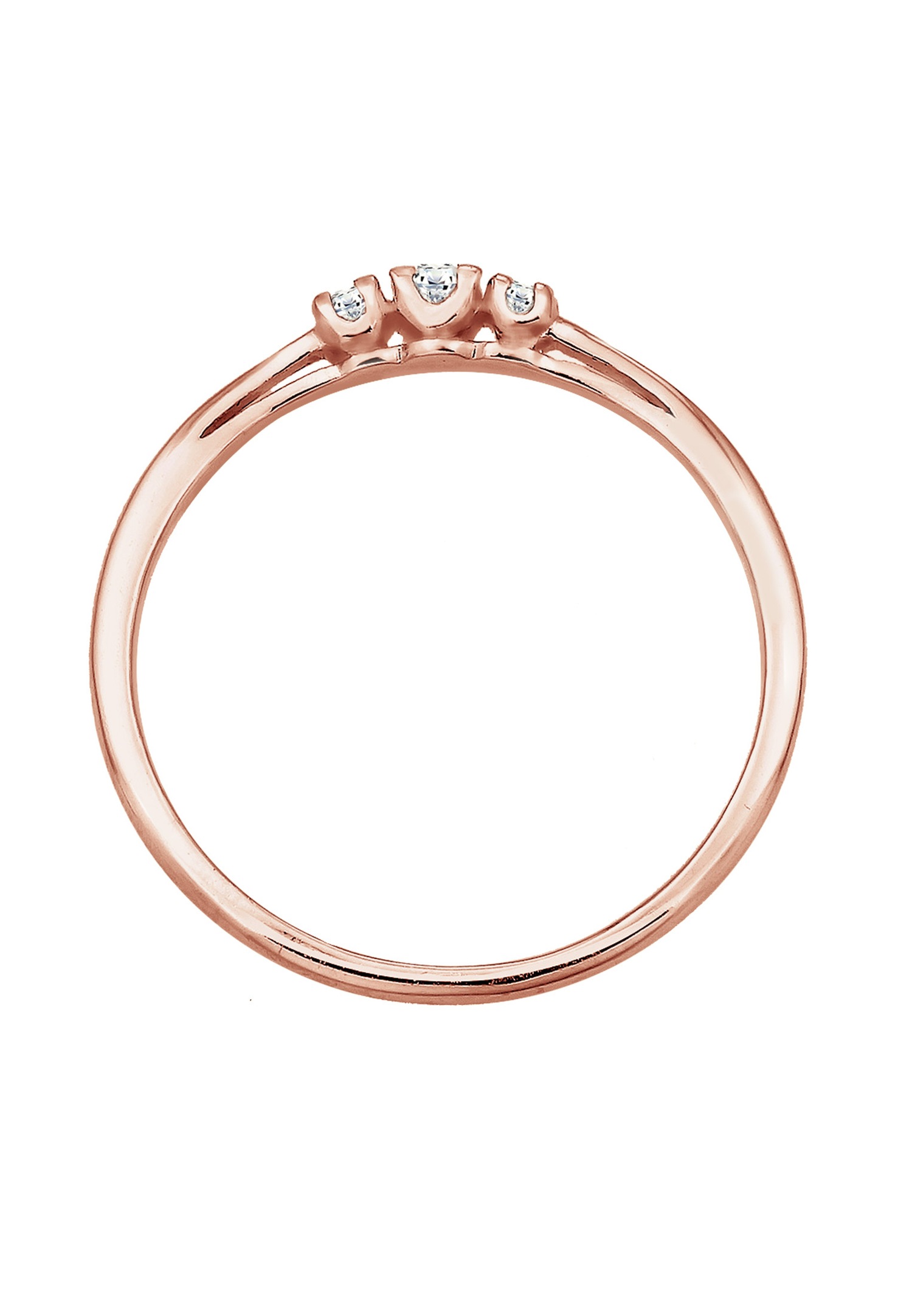 Inel clasic Elli DIAMONDS pentru femei cu diamant (0,07 ct.) din argint 925