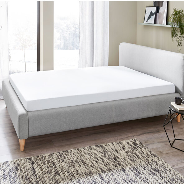 Spannbetttuch Flannel, 90-100 x 200 cm, weiß
