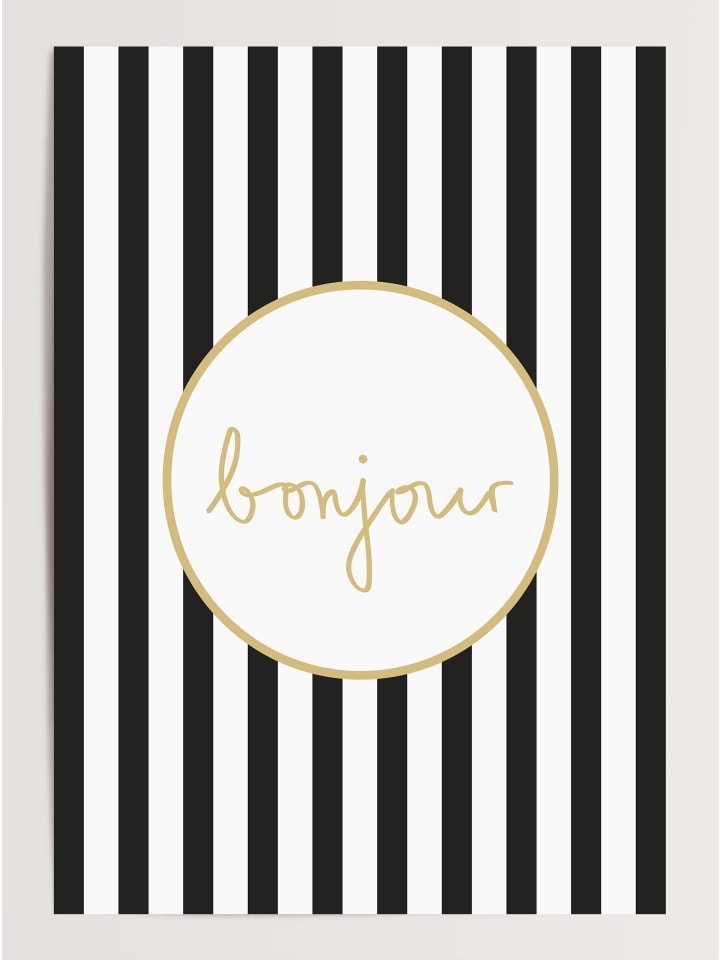 Tales by Jen Poster / Kunstdruck „Bonjour“ I Ohne Rahmen günstig kaufen
