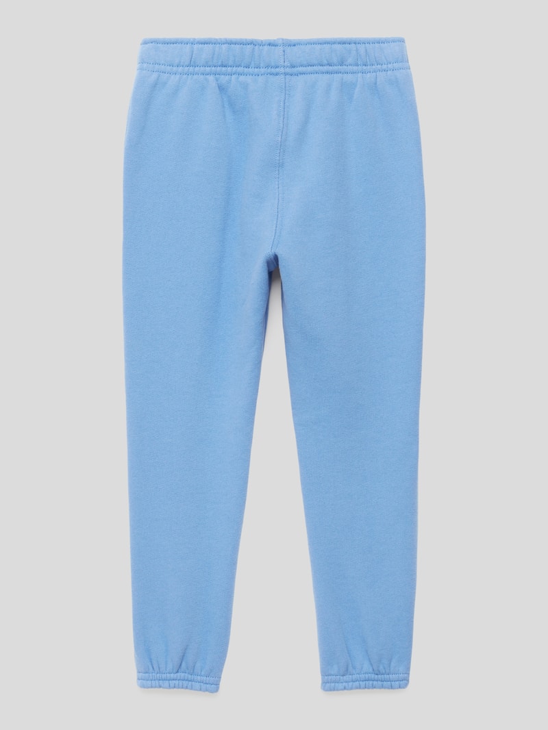 Sweatpants mit Logo-Stitching in blau