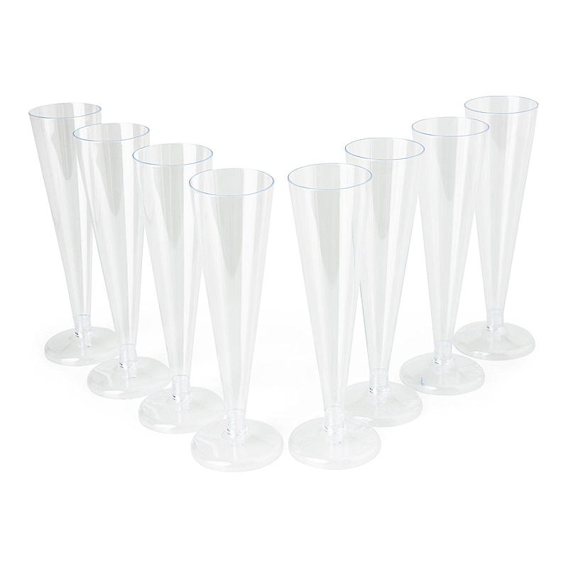Quick Engangsglass 8-pk 100 ml champagne