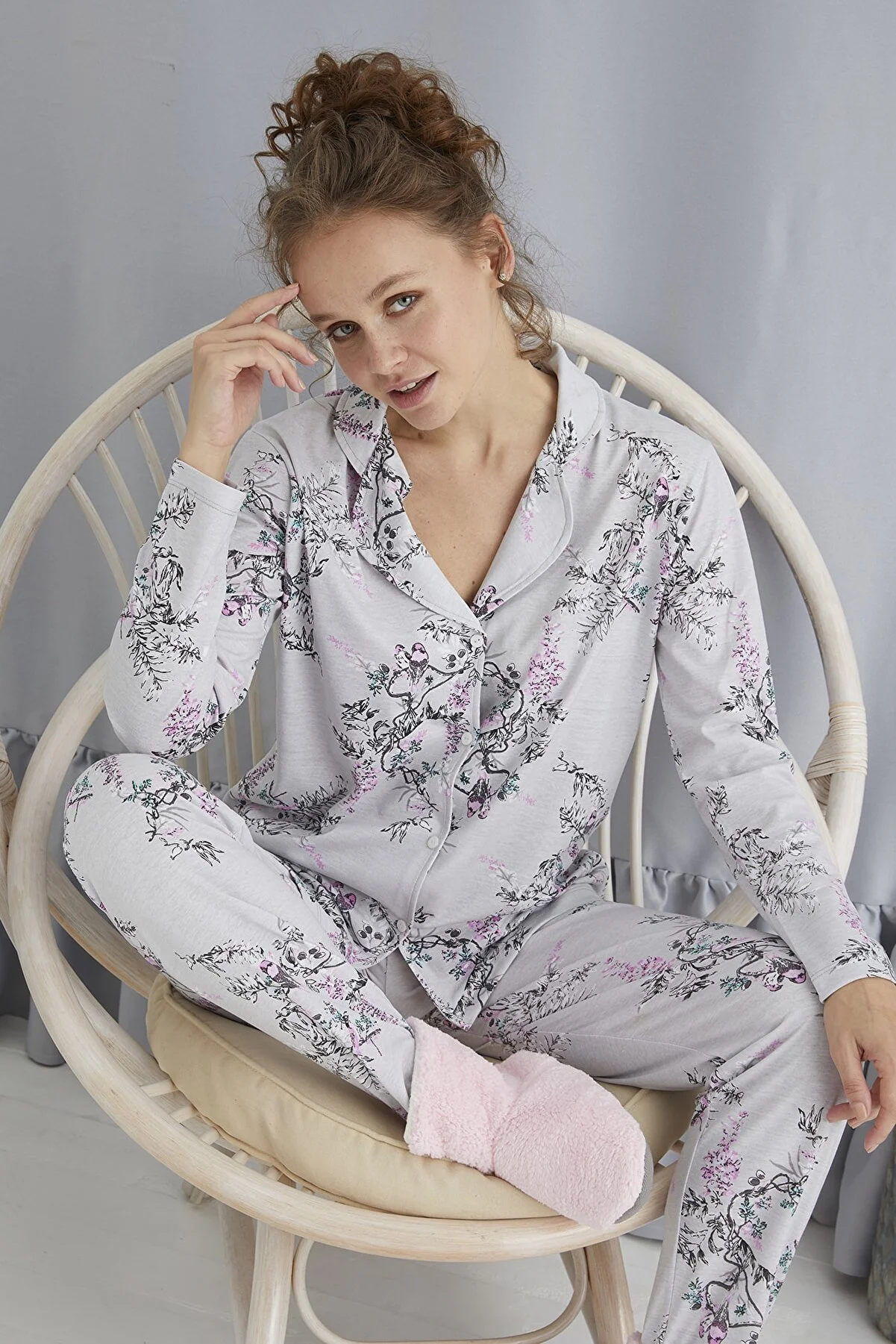 STRAWBERRY  Pyjama-Set mit Knöpfen