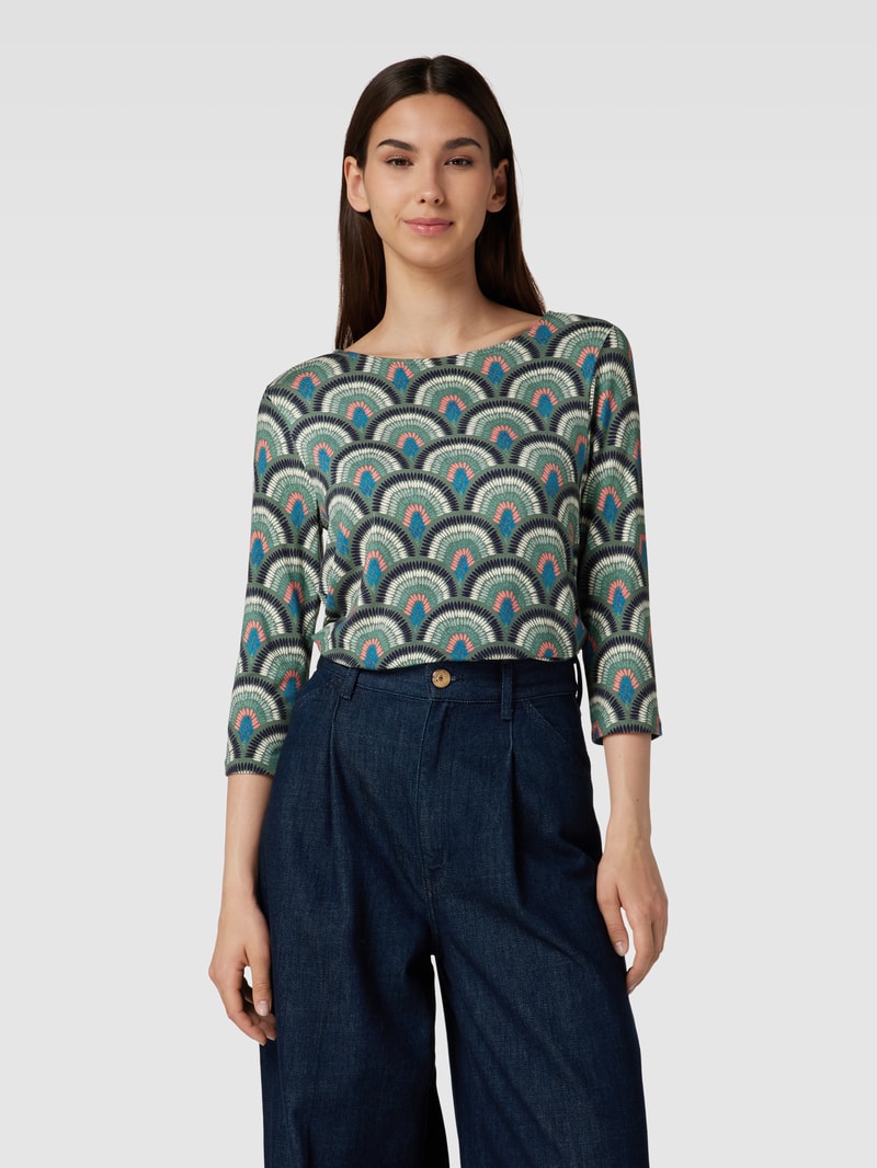 T-Shirt mit 3/4-Arm in khaki