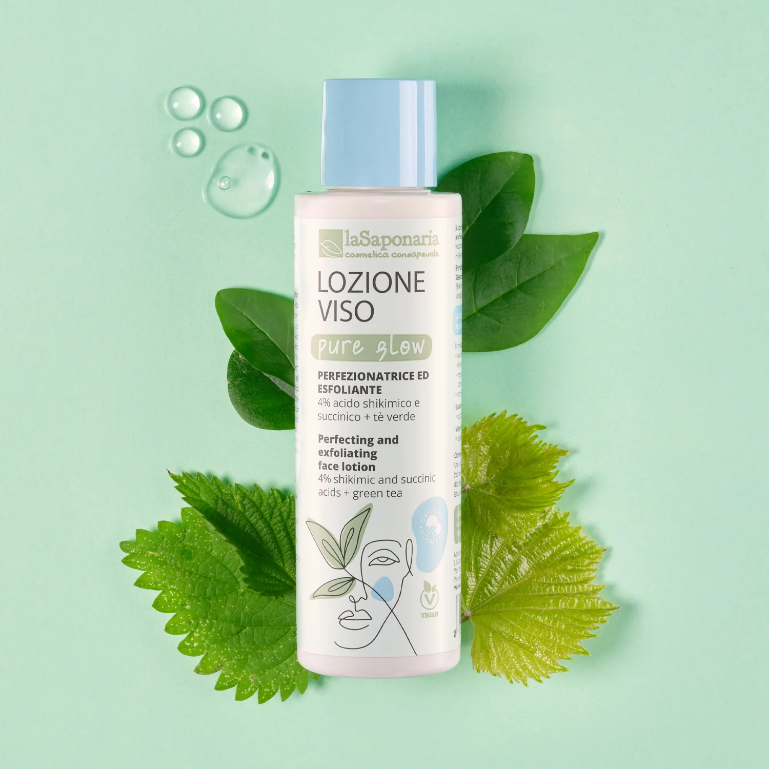 Loțiune facială exfoliantă și perfecționantă pentru piele impură Pure Glow - Toner facial, Fluid facial anti-pete