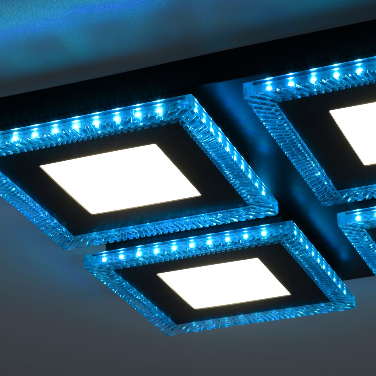 JUST LIGHT LED-Deckenleuchte ACRI, mit RGB Farbmodus, CCT, dimmbar, schwarz