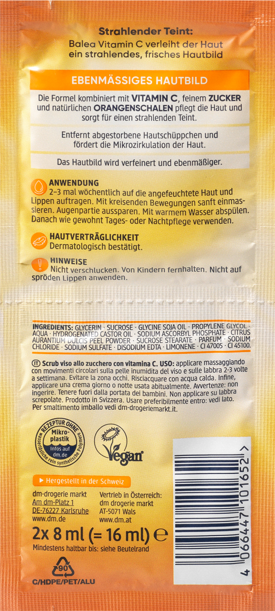 Peeling Vitamin C Sugar Scrub, 16 ml