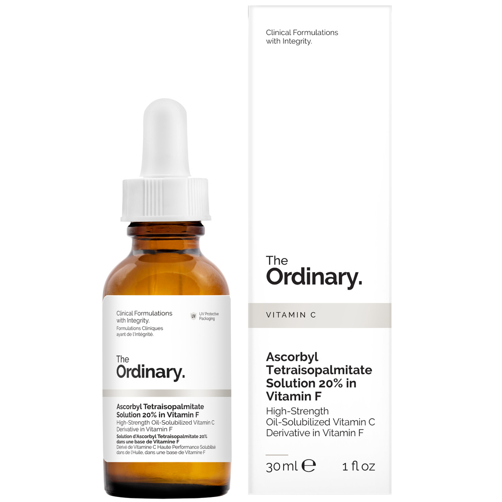The Ordinary Solution d'Ascorbyl Tetraisopalmitate 20 % dans une base de Vitamine F Vitamine C